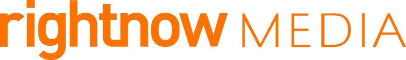 RightNow Media graphic in orange lettering