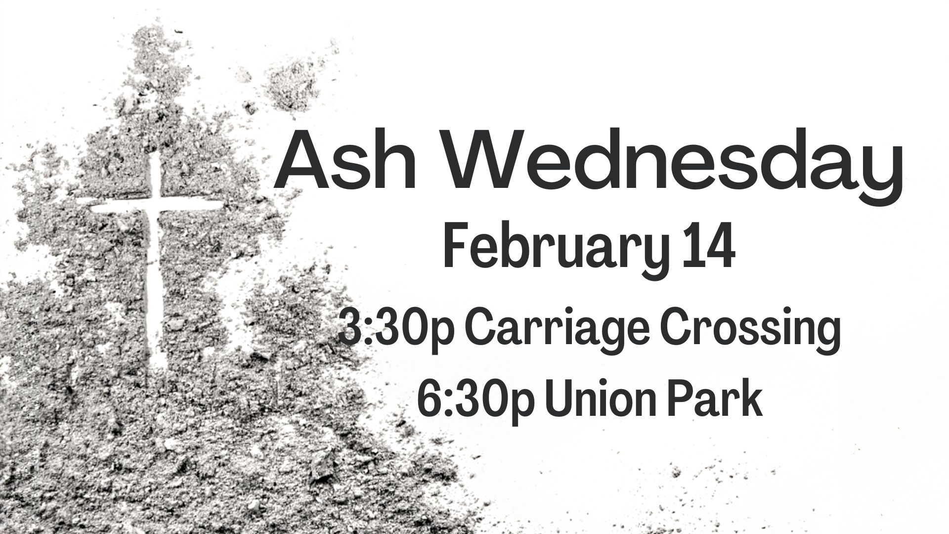 Faith Lutheran Church of McLean County invitation to Ash Wednesday observance