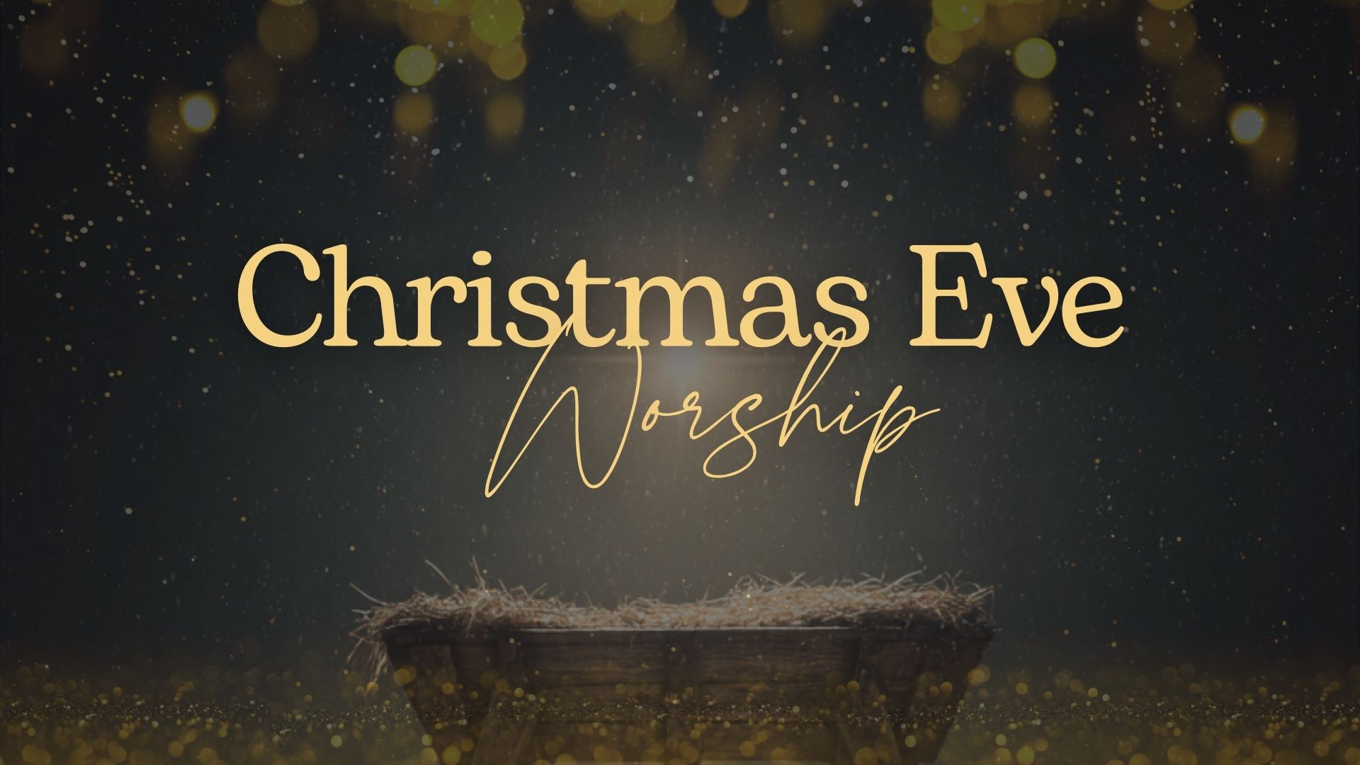 CE plain Invitation to Christmas Eve worship December 24, 3:00 in the afternoon with Faith Lutheran Church of McLean County in Bloomington Illinois